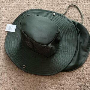 Dark Green Mesh Boonie Sun Hat